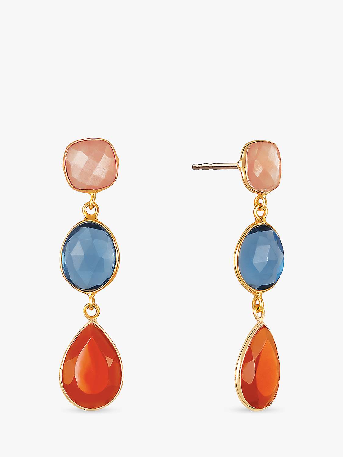 Buy Sarah Alexander Santiago Gemstone Drop Earrings, Gold Online at johnlewis.com