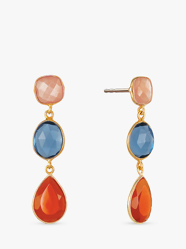 Sarah Alexander Santiago Gemstone Drop Earrings, Gold