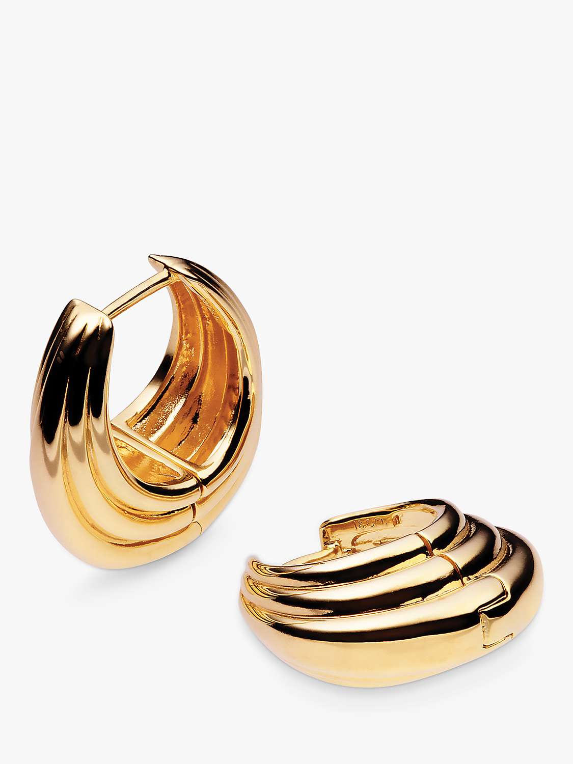 Buy Sarah Alexander Midas Chunky Hoop Earrings, Gold Online at johnlewis.com