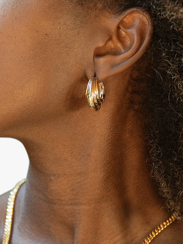 Sarah Alexander Midas Chunky Hoop Earrings, Gold