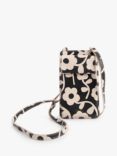 Caroline Gardner Monochrome Floral Phone Bag, Multi