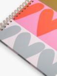 Caroline Gardner A4 Hearts Notebook, Multi