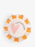 Caroline Gardner Love, Love, Love Heart Plate, Multi