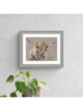 John Lewis Louise Luton 'Daisy Daisy' Highland Cow Framed Print & Mount, 29 x 35cm, Brown/Multi