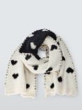 John Lewis ANYDAY Kids' Fluffy Heart Scarf, Multi