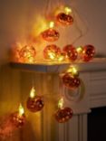 John Lewis Glass Pumpkin 10 LED String Lights