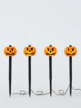 John Lewis Pumpkin LED Stake Lights, Pack of 4