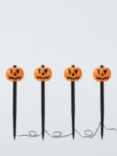 John Lewis Pumpkin LED Stake Lights, Pack of 4