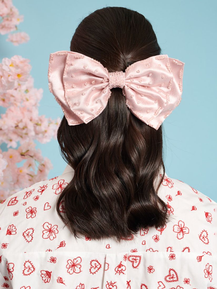 Buy Sister Jane Kanzan Beaded Hair Bow, Pink Online at johnlewis.com