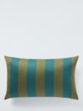 John Lewis X Collagerie Satin Stripe Cushion, Olive