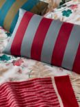 John Lewis X Collagerie Satin Stripe Cushion, Olive