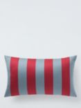 John Lewis X Collagerie Satin Stripe Cushion, Red