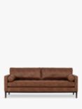 Swyft Model 02 Large 3 Seater Sofa Bed, Dark Leg, Faux Leather Chestnut
