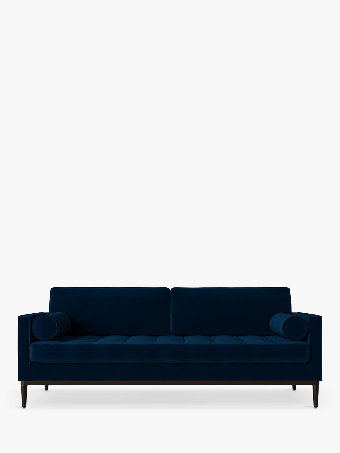 Model 2 Range, Swyft Model 02 Large 3 Seater Sofa Bed, Dark Leg, Eco Velvet Indigo