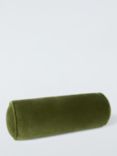 John Lewis ANYDAY Cotton Velvet Bolster Cushion, Olive