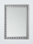 John Lewis Liza Rectangular Decorative Wood Frame Wall Mirror, 89 x 64cm, Silver