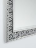 John Lewis Liza Rectangular Decorative Wood Frame Wall Mirror, 89 x 64cm, Silver