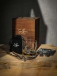 Selbrae House Stag Glass Whisky Tumbler & Slate Coaster Gift Set