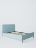 John Lewis ANYDAY Bonnie Upholstered Bed Frame, Double, Textured Weave Blue