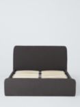 John Lewis ANYDAY Bonnie Ottoman Storage Upholstered Bed Frame, Double, Brushed Tweed Charcoal