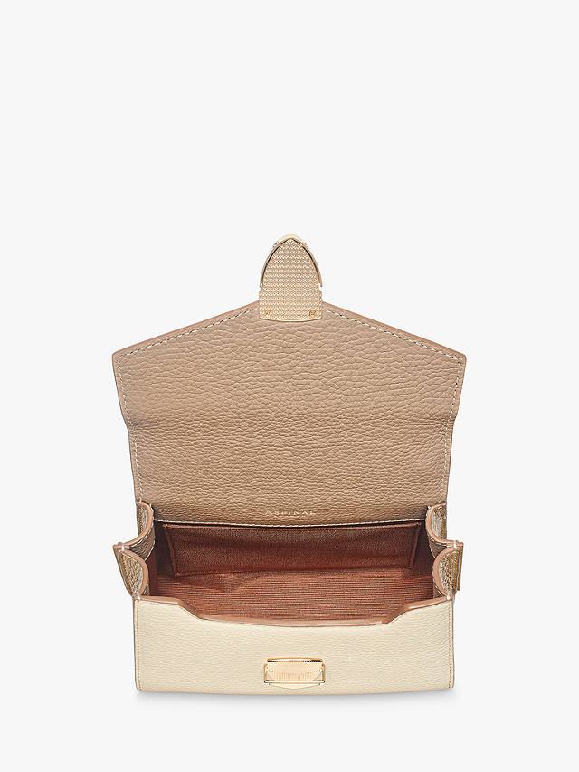 Aspinal of London Mini Mayfair 2.0 Cross Body Bag, Taupe/Ivory