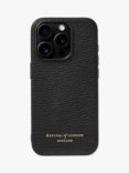 Aspinal of London iPhone 15 Pro Pebble Leather Case, Black