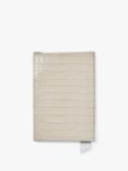 Aspinal of London Croc Effect Leather Passport Cover, Dove Grey