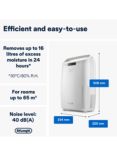 De'Longhi DEXD214RF Dehumidifier, White