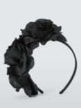 John Lewis Alyssa Floral Corsage Fascinator, Black