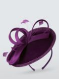 John Lewis Hadley Feather Disc Fascinator, Plum