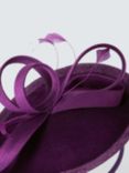 John Lewis Hadley Feather Disc Fascinator, Plum