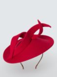 Whiteley Kali Disc Wool Fascinator, Red