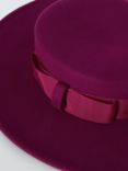 Whiteley Kennedy Boater Wool Hat, Magenta