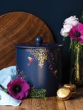 Sara Miller Chelsea Collection Hummingbird Biscuit Barrel, 5L, Navy