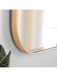 Yearn Arendal Rectangular Wood Frame Wall Mirror, 90 x 60cm, Gold