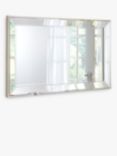 Yearn Contemporary Bevelled Glass Rectangular Wall Mirror, Champagne