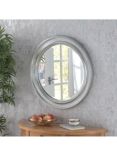 Yearn Denver Round Wall Mirror, 64.5cm, Silver