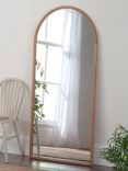 Yearn Kimpton Solid Oak Wood Arched Frame Full-Length Wall/Leaner Mirror, 180 x 80cm, Natural