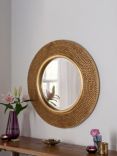 Yearn Studded Round Wall Mirror, 79cm