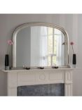 Yearn Ribbed Overmantle Wall Mirror, 77 x 112cm, Silver