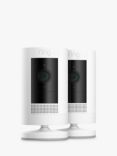 Ring Stick Up Cam Smart Security Camera with Built-in Wi-Fi, Battery Powered, White