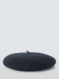 John Lewis Plain Wool Rich Beret, Navy