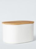 John Lewis Embossed Stoneware Breadbin, White