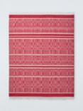 John Lewis X Collagerie Ikat Stripe Merino Wool Throw, Bright Red