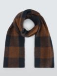 John Lewis ANYDAY Jacquard Knit Check Scarf, Navy/Multi