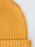 John Lewis Alpaca Wool Blend Fluffy Rib Knit Beanie Hat, Yellow