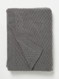 John Lewis Chain Knit Throw, Storm Grey