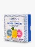 Uberstar Ceramic Cork-Backed Cocktail Coasters, Set of 4, Multi