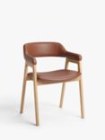 John Lewis Santino Dining Arm Chair, Oak Bianco Oil/Cognac