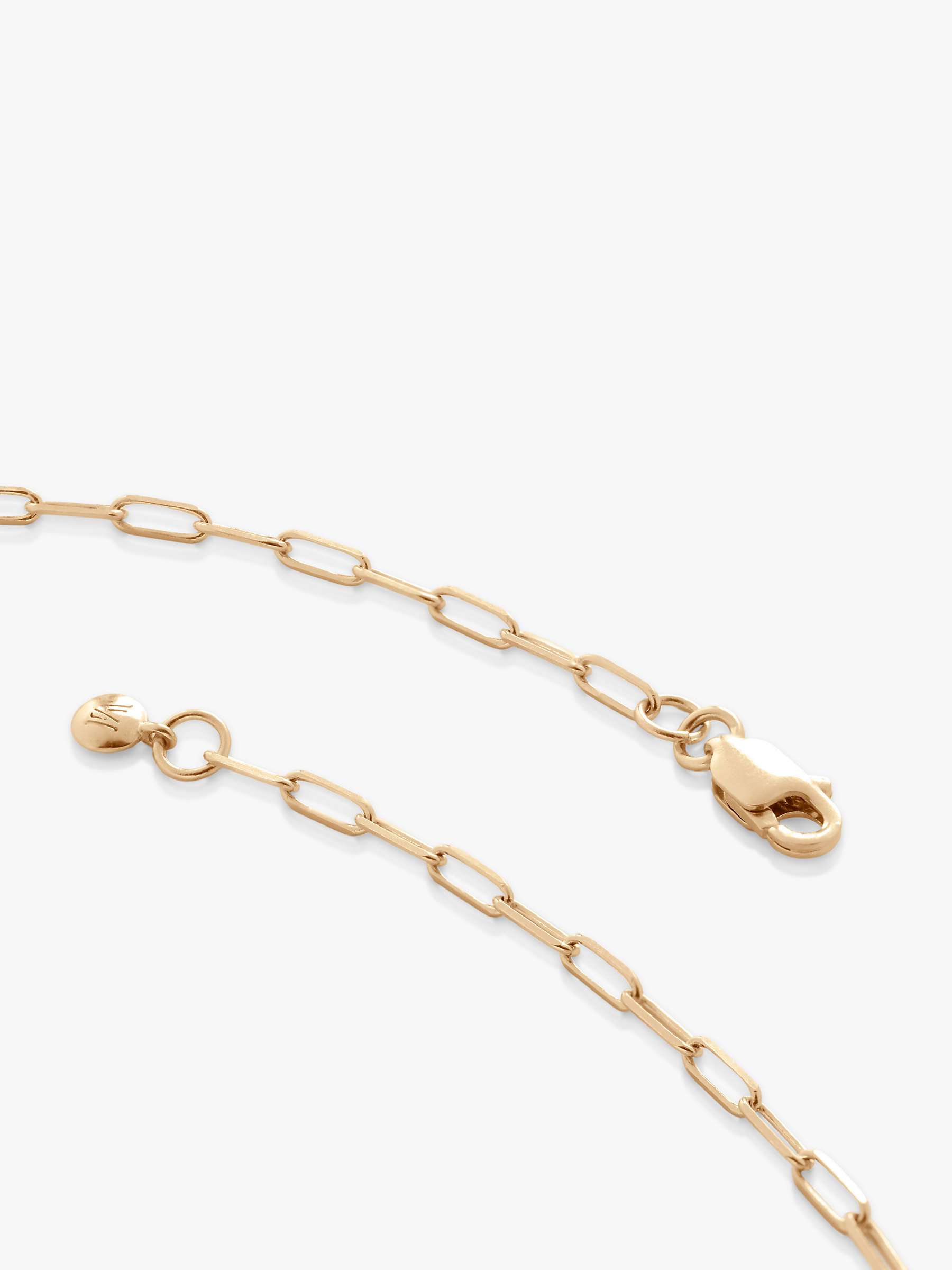 Buy Monica Vinader 14ct Gold Paperclip Chain Bracelet, Gold Online at johnlewis.com